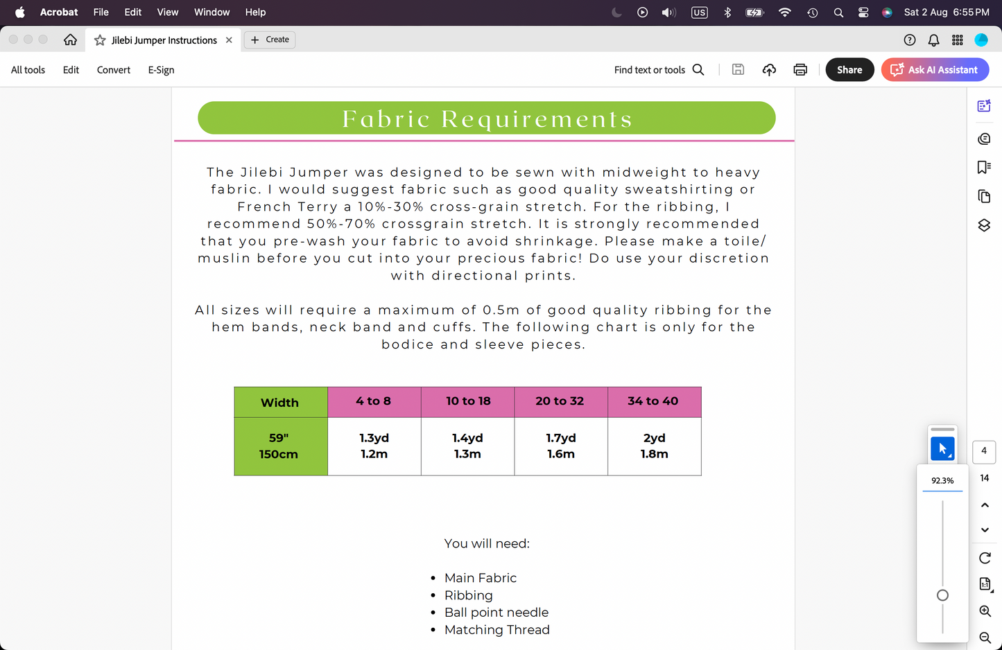 Jilebi Jumper - PDF Sewing Pattern